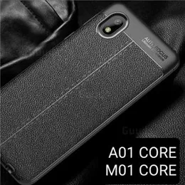 Samsung A01 / m01 Luxury Leather texture Auto Focus Back cover for Samsung A01 / M01
