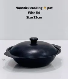 FPK branded 22cm non-stick casserole pot with a lid