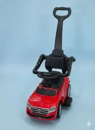 Handle Ride On Car with Cover Music and Lights | Tolo Push Car with Guard for Babies and Kids | Baby Jeep Car with Safety Cover and Footrest