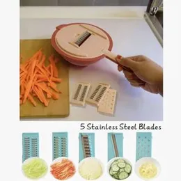 Vegetable Cutter with Container, 7 in 1 Multifunctional Cutter, Onion Cutter, Manual Vegetable Slicer, Fruit Cutter, for Cutting Fruit and Vegetables