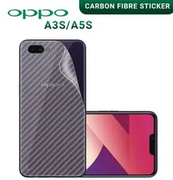 Clear Slim Carbon fibre Phone Transparent protective Mobile Back Sticker For Oppo A32