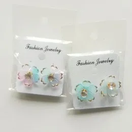 Trendy Flower Shaded Color Stud Earrings