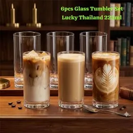 225ml lucky Thailand 6pcs glass tumbler set