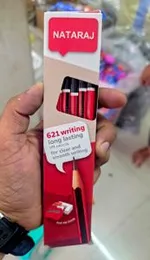12 Pcs Natraj Pencil Set with Eraser & Pencil Sharpener (1Pcs)