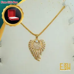 Gold Plated 18 Inch Short Rope Chain with Sun Flame Pendant for Women (Free Gift Box)