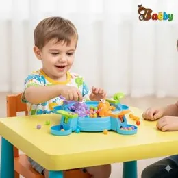 Hungry Frogs Eating Beans Games 4 Player Toys for Kids Activity