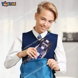 Toyshine Police Metal Pencil Box, Detailed Exterior, Double Comparment for Kids - Black