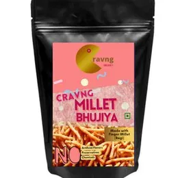 Cravng Millet Bhujiya | Ragi Namkeen | Spicy Healthy Diet Snack | Sugar Free Millet Snacks |200g(Masala) FROM INDIA(SAM)