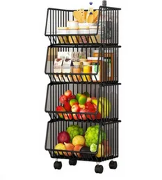 4-Tier Metal Storage Rack with Wheels Heavy Duty Adjustable Shelves Black Steel Garage Organizer