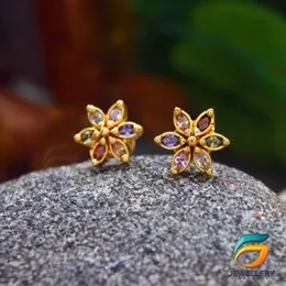 Gold Plated Judith McCann Earrings - ,Gorgeous Stone Earrings For Ladies With White Stone Fashion Stylish Rich Look Earring For Women.