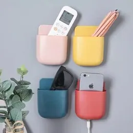 Creative Simple Perforation-free Wall Suction Wall Hanging Multi-function Storage Box Bedside Sundries Storage Basket