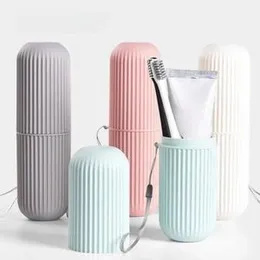 toothbrush holder Travel Portable Toothbrush Toothpaste Holder Storage Case Box Organizer Household Storage CupInspection Tools (Random Colour)