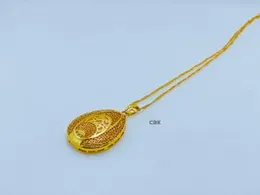 Womenâs Gold FabergÃ©-Inspired Egg Pendant Necklace