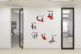 Decal O Decal Step by Step Success Flowchart Quotes Wall Stickers (PVC Vinyl,Multicolour) (FROM INDIA FAAZ)