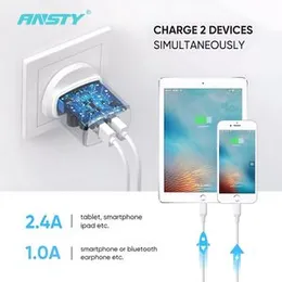 Ansty C-008 | 2.4A Dual USB Super Fast Charger Adapter