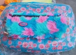 Pencil Case Pouch Plush Fluffy Faux Fur Korean Cute Kawaii School Stationery Makeup Pouch 5 Colour