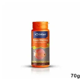 Intan Growel Faux Worm Sticks 70g (0.7mm x 4mm Slow Sinking) Highly Nutritious Ornamental Fish Food for All - Discus, Loaches, Large Tetras & Small Ci