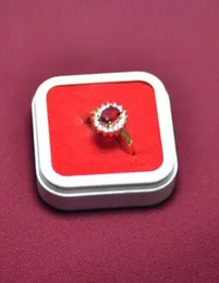 Gold Plated Ring - Red