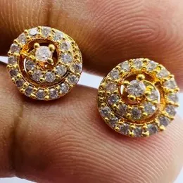 2023 ESH New Gold Plated Derana Lightweight Earring with White Full Fixed Stone for Women