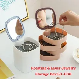 Rotating 4 Layer Jewelry Storage Box LD-688