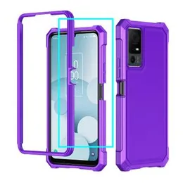 for TCL 505S Case, TCL 505S Screen Protector, TCL 505 6.75" 2024 Phone Case, Metal Ring Holder Kickstand Feature & Shockproof Protective Resilient Sil