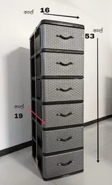 Plastic Cupboard with Large Drawers â  6 Layer Storage Cabinet | Durable Organizer