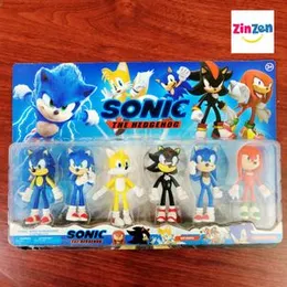Sonic The Hedgehog Figure Set - 6 Figures - Sonic Theme Play Mini Figures