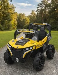 UTV Kids Electric Ride-On Car â Yellow 2-Seater Battery Operated Toy with Music, Lights & EVA Wheels