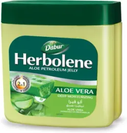 Dabur Herbolene Aloe Petroleum Jelly - 425ml | Enriched with Aloe Vera and Vitamin E | For Dry and Rough Skin