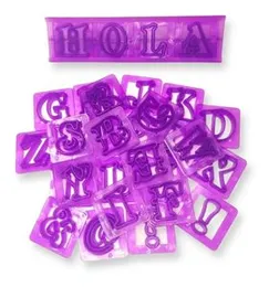 Set of 26pcs and 3 symbols DIY Letter Number Cake Cutter For Fondant Sugarcraft Plastic Letter Cookie Plunger Cutter Mold Decorating Tools