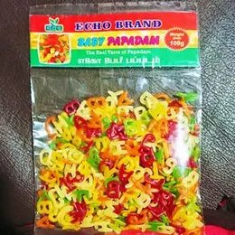 10 Pcs Ready to Fry ABCD Learning Alphabet Fryums for Kids | Tasty Papad Snacks Kids Foods
