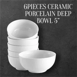 6pcs Set Ceramic 5” Deep Bowl