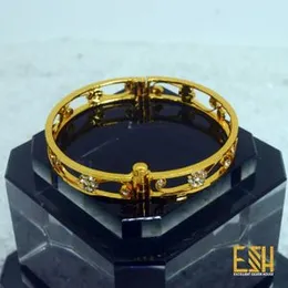 ESH Classic Forever Lover Heart Lock Bangles for Women – Gold Plated