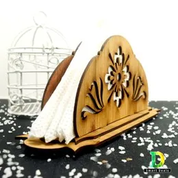 Wooden Paper Napkin Holder for Dining Table Tissue Holder, Wooden Paper Napkin Holder 10 Pcs