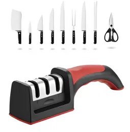 3-Stage Knife Sharpener with Glove