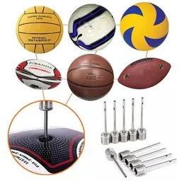 Football Basketball Soccer Ball Inflating Pump 5pcs Needle Valve Adaptor Air Pin Sports Ball Inflating Pump Needle Pin Nozzle