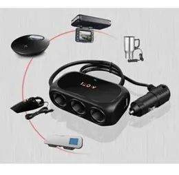 3 USB Car Charger 3 Way Auto Sockets Car 12v/24v Adapter.