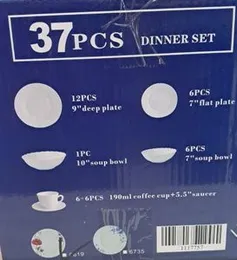 opal dinner  set 37pcs round