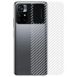 Carbon Fibre back sticker For Mi Poco F4 Poco M4 Pro Mobile Phone Back Skin Rear Protective Sticker