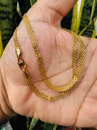 Gold Plated 3.5MM Bismark Chain for Ladies & Gents (18–24 Inch)