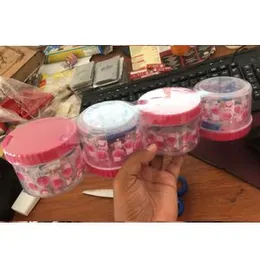 Kitchen Storage 250ML Bottles 4pcs with Spoon / Plastic Lids / Colurfull Kitchen