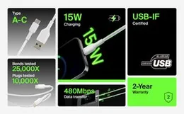 Type-C To Type-C PD 40W Cable Fast Charging, Full Output, Chip Protection OS A03