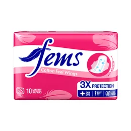 Fems Cotton Feel Wings 16S Pack Sanitary Napkins