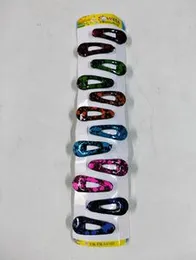 12 Hair Snap Clips Slides Sleepy, Diamante, Polymer Clay Snaps