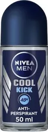 Nivea Men Cool Kick Anti-Perspirant Deodorant Roll-On, Men's Anti-Perspirant Deodorant, Fresh 48H Protection Deodorant Men's Roll-On + Cool-Care