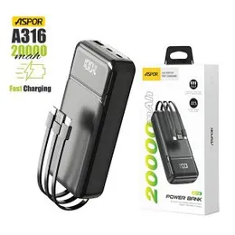 Aspor A316 20000mAh 22.5W Fast Charging Power Bank