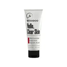 WOODOO - Hello Clear Skin Face Wash | Kojic Acid | Niacinamide | Glycolic Acid | Prevents Hyperpigmentation, Milia | Minimize appearenceof Facial pore
