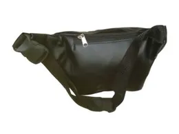 Men & Women Waist Belt- money Phone Pocket Belt Waist Bag Black synthetic leather