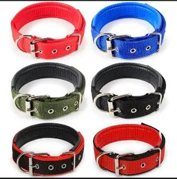 Adjustable Cushioned Dog Collar Padded Nylon Pet Foam Collar Neck Strap Soft And Durable Dog Belt