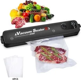 Vacuum Sealer with 4 Vacuum Sealer Bags Upgraded Automatic Food Sealer Machine for Food Preservation